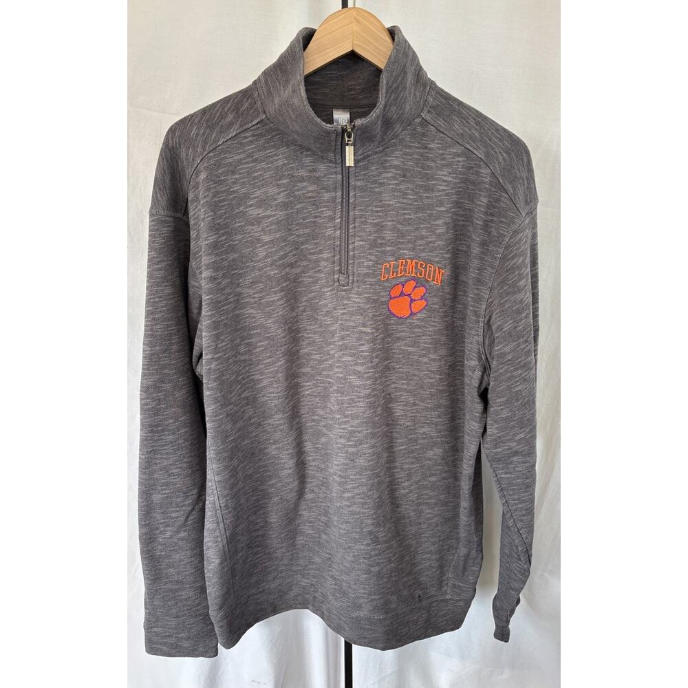 Beautiful Grey Ouray Mens Clemson Tigers 1/4 Zip Pullover - Large